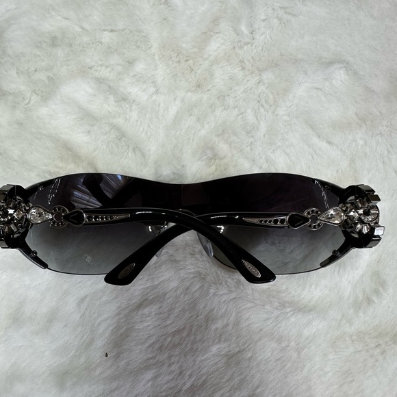 Bulgari Women's Silver and Black Sunglasses - Picture 6 of 10